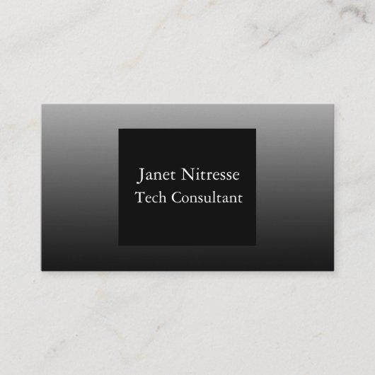 Visitekaartjes voor zwarte gradiënt (Voorkant)
