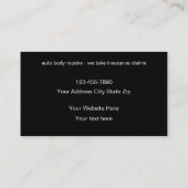 Visitekaartjes vuurwapeninstructeur (Achterkant)