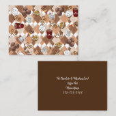 Visitekaartjes, warme chocolademelk & marshmallow visitekaartje (Voorkant / Achterkant)