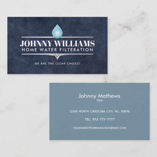 Visitekaartjes waterfilter (Voorkant / Achterkant)