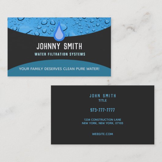 Visitekaartjes waterfilter (Voorkant / Achterkant)