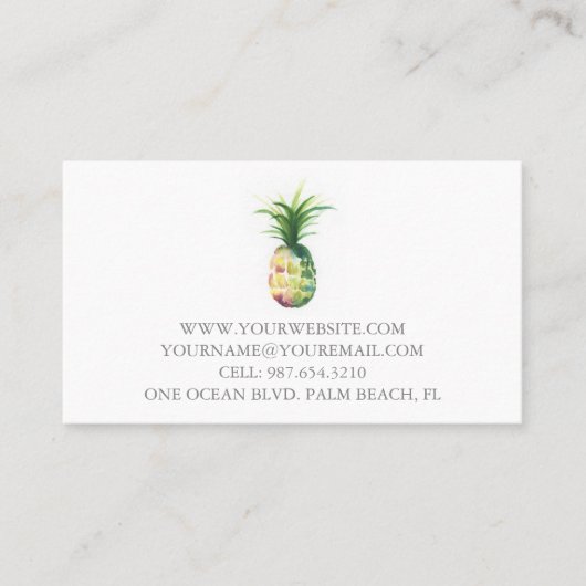 Visitekaartjes Waterverf Ananas (Voorkant)