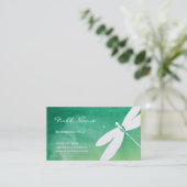 Visitekaartjes | Waterverf met groene geel (Staand voorkant)