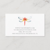 Visitekaartjes Waterverf Rode libel (Voorkant)