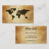 visitekaartjes Wereldbol Oude kaart (Voorkant / Achterkant)
