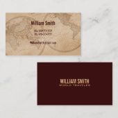 visitekaartjes wereldbol oude kaart (Voorkant / Achterkant)