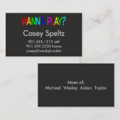 Visitekaartjes willen afspelen contactkaartje (Voorkant / Achterkant)