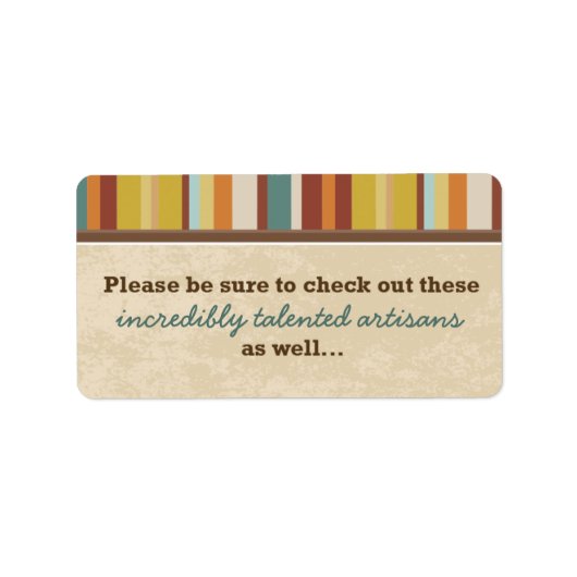 Visitekaartjes zakzegel (voor evenementen) etiket (Voorkant)