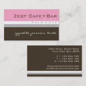 visitekaartjes > zest [baby roze + chocolade] (Voorkant / Achterkant)