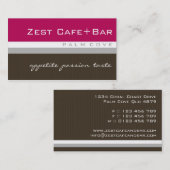 visitekaartjes > zest [warme roze + chocolade] (Voorkant / Achterkant)
