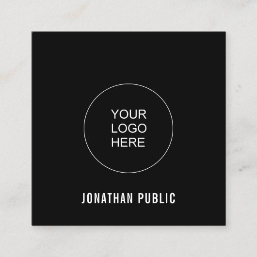 Visitekaartjes zwart-wit elegante Sjabloon (Voorkant)