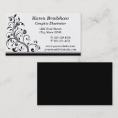 Visitekaartjes zwart-wit grafische Illustrator (Voorkant / Achterkant)