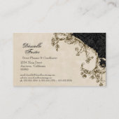 visitekaartjes - Zwarte pacock & etchings (Achterkant)