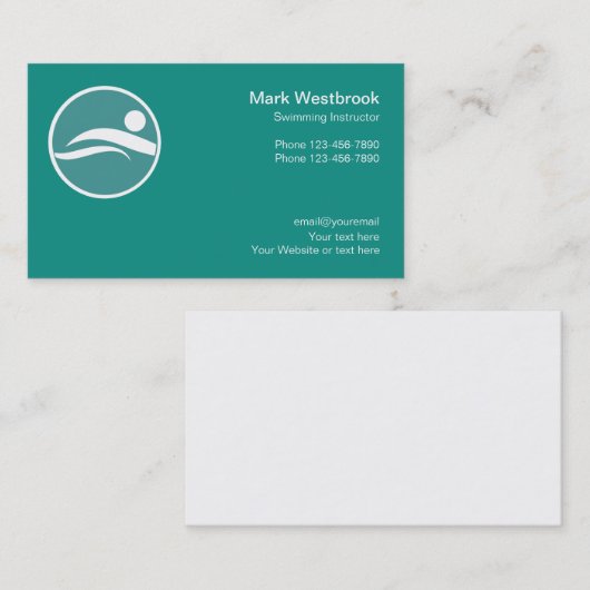 Visitekaartjes zweminstructeur (Voorkant / Achterkant)