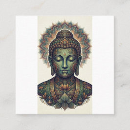 VisitekaartjeVredige Boeddha Dhamma Kunst - Profes Vierkante Visitekaartje
