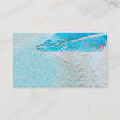 Visitekaartsjabloon Blauwe veer Visitekaartje (Voorkant)