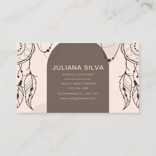 Visitekaartsjabloon, Boho Modern Visitekaartje (Achterkant)