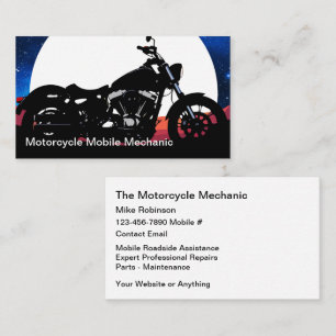 Visitenkaartjes voor mobiele motorreparatie visitekaartje