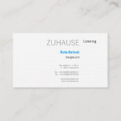 Visitenkarte blau gestreift visitekaartje (Voorkant)