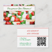 Visitenkarte Catering 3 Frisches Rot und Grün Visitekaartje (Voorkant / Achterkant)