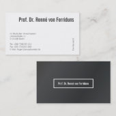 Visitenkarte dezent alu visitekaartje (Voorkant / Achterkant)