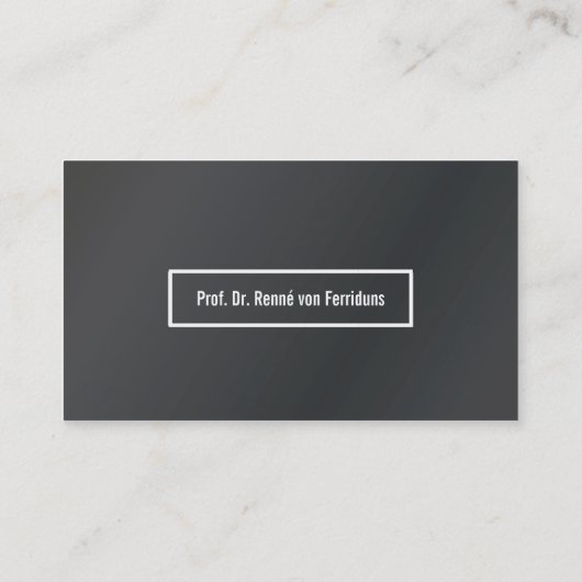 Visitenkarte dezent alu visitekaartje (Achterkant)