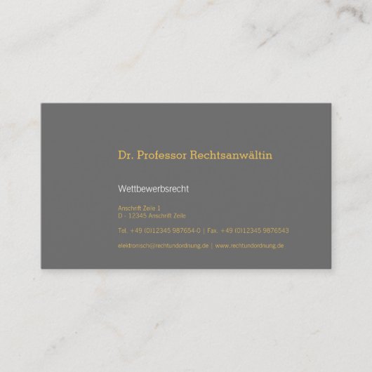 Visitenkarte dezent visitekaartje (Voorkant)