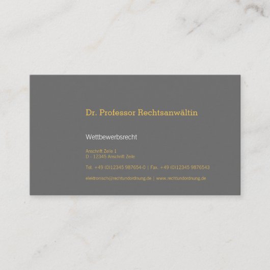 Visitenkarte dezent visitekaartje (Voorkant)