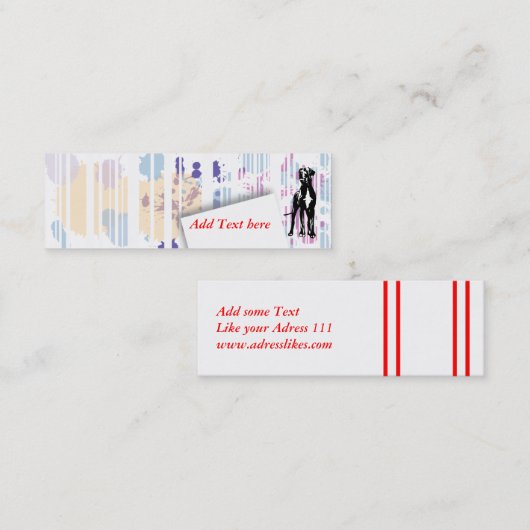 Visitenkarte Dogge Mini Visitekaartje (Voorkant / Achterkant)