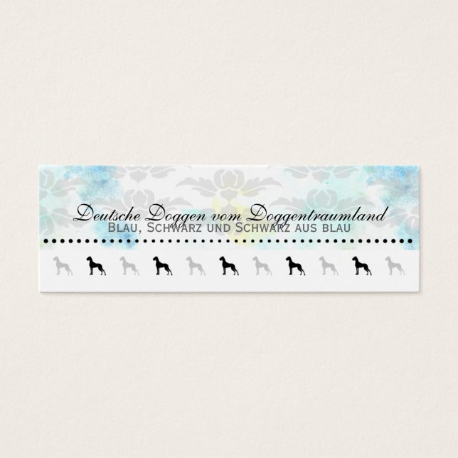 Visitenkarte Dogge Mini Visitekaartjes (Voorkant)