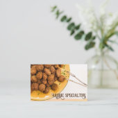 Visitenkarte Falafel Arabic Specialties honiggelb Visitekaartje (Staand voorkant)