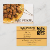 Visitenkarte Falafel Arabic Specialties honiggelb Visitekaartje (Voorkant / Achterkant)