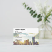 Visitenkarte glänzende moderne skyline  visitekaartje (Staand voorkant)