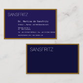 Visitenkarte Gold Blau Visitekaartje (Voorkant / Achterkant)