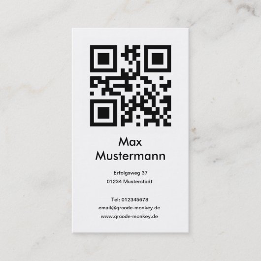 Visitenkarte, Hochformat (individuell gestaltbar) Visitekaartje (Voorkant)