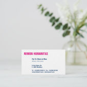 Visitenkarte klar und deutlich visitekaartje (Staand voorkant)