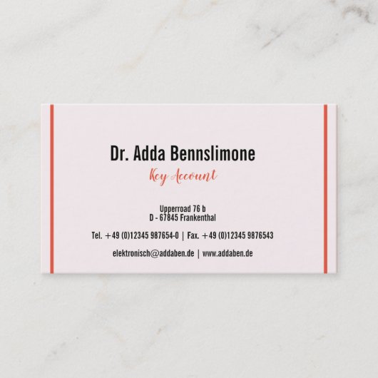 Visitenkarte Lines Visitekaartje (Voorkant)