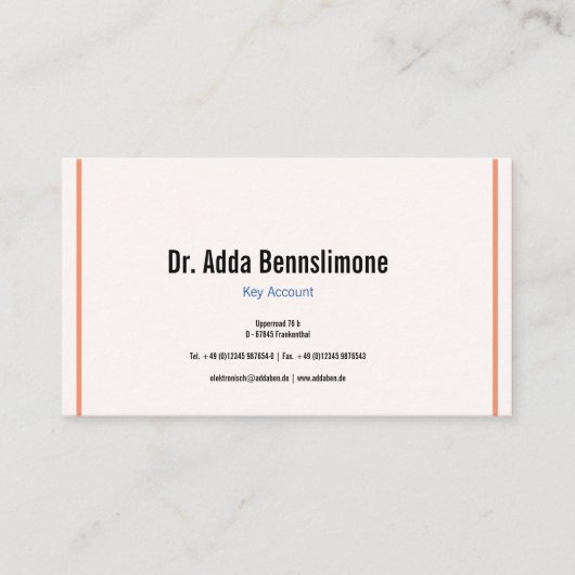 Visitenkarte Lines Visitekaartje (Voorkant)