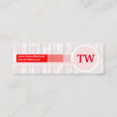 Visitenkarte Mini rot schwarz Mini Visitekaartje (Achterkant)