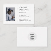 Visitenkarte mit Foto Vorlage - Selbst  Gestalten Visitekaartje (Voorkant / Achterkant)