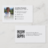 Visitenkarte mit QR-Code & elegantem Spiegeleffekt Visitekaartje (Voorkant / Achterkant)