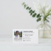 Visitenkarte mit QR-Code & elegantem Spiegeleffekt Visitekaartje (Staand voorkant)