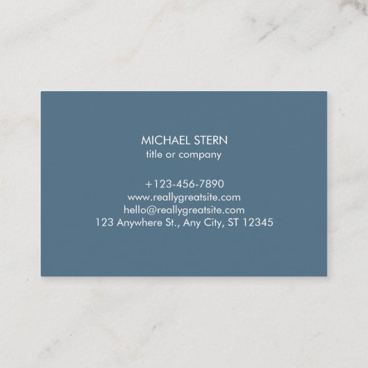 Visitenkarte mit QR-Code & Logo – Blau Visitekaartje (Achterkant)