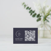 Visitenkarte mit QR-Code & Logo Visitekaartje (Staand voorkant)