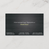 Visitenkarte moderne Alu Optik und Kalender 2014 Visitekaartje (Achterkant)