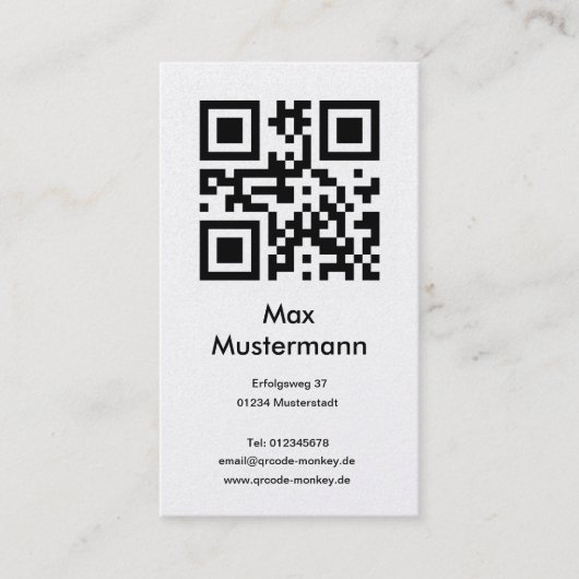 Visitenkarte, platin (individuell gestaltbar) visitekaartje (Voorkant)