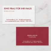 Visitenkarte sauber visitekaartje (Voorkant / Achterkant)