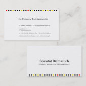 Visitenkarte Schwarz Rot Gold Visitekaartje (Voorkant / Achterkant)