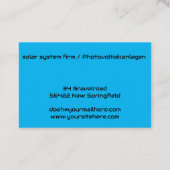 Visitenkarte Solar Photovoltaik blue sky 1 Visitekaartje (Achterkant)