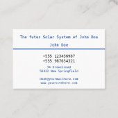 Visitenkarte Solar Photovoltaik blue sky 2 Visitekaartje (Achterkant)